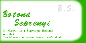 botond seprenyi business card